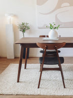 MADOX ダイニングテーブル ダークブラウン 200×100cm 長方形 木目突板 6〜8人用