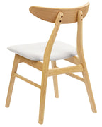 LYNN 木製ダイニングチェア 2脚セット（ライトブラウン／グレー）