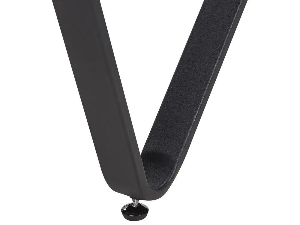 BANDURA ダイニングテーブル コンクリート調 グレー 180×90cm MDF天板 ブラックメタル脚