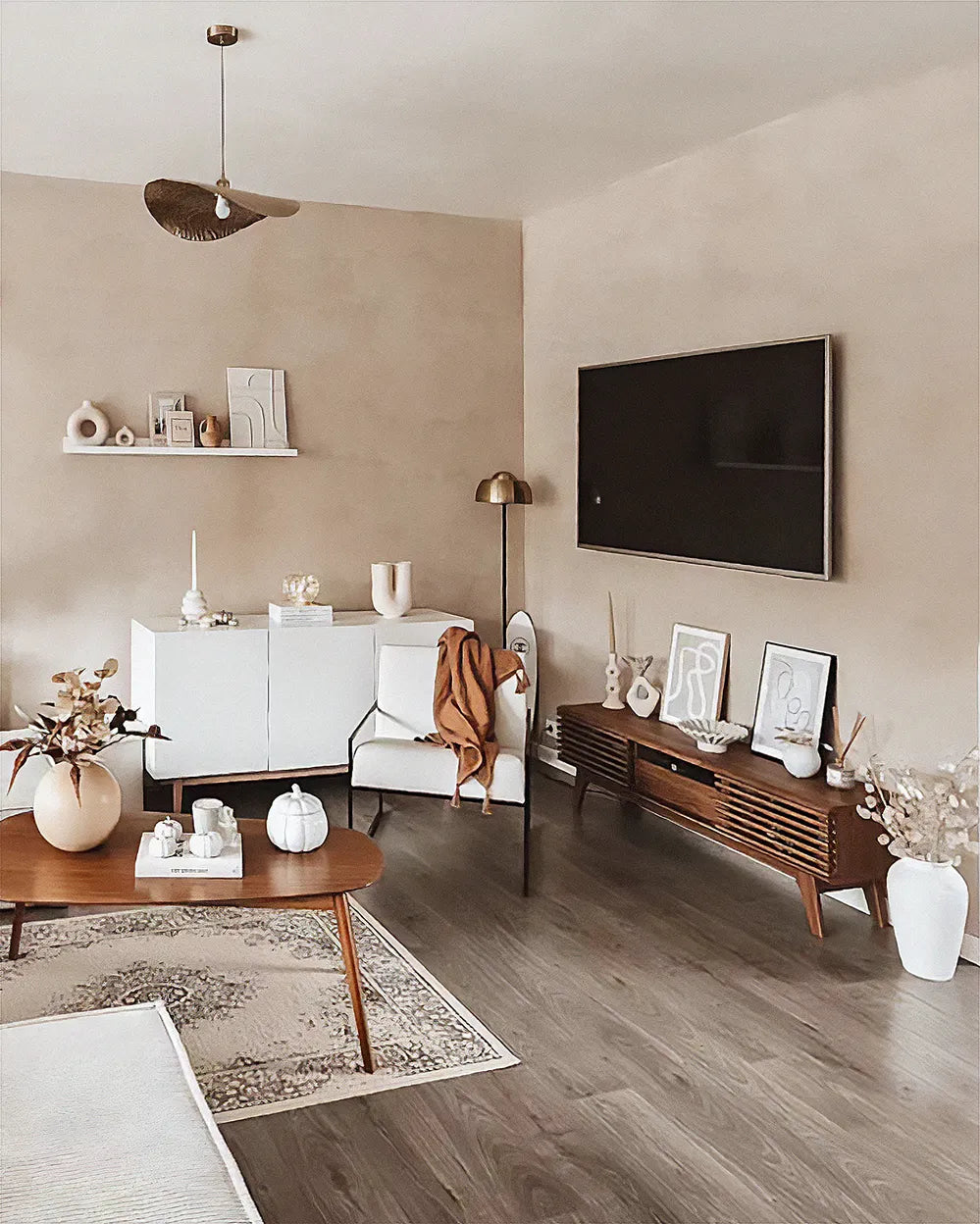 DETROIT テレビボード ダークブラウン 木製 TVスタンド 収納付き・配線孔あり ～70型対応