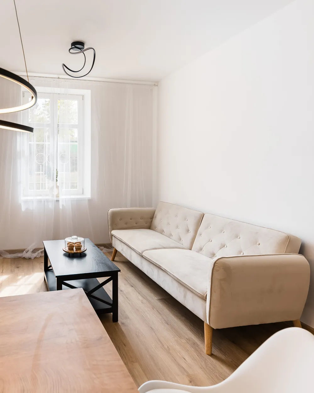 FOSTER フォスター コーヒーテーブル 2段式 収納棚付き MDF製 ブラック