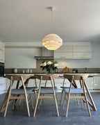 LYNN 木製ダイニングチェア 2脚セット（ライトブラウン／グレー）