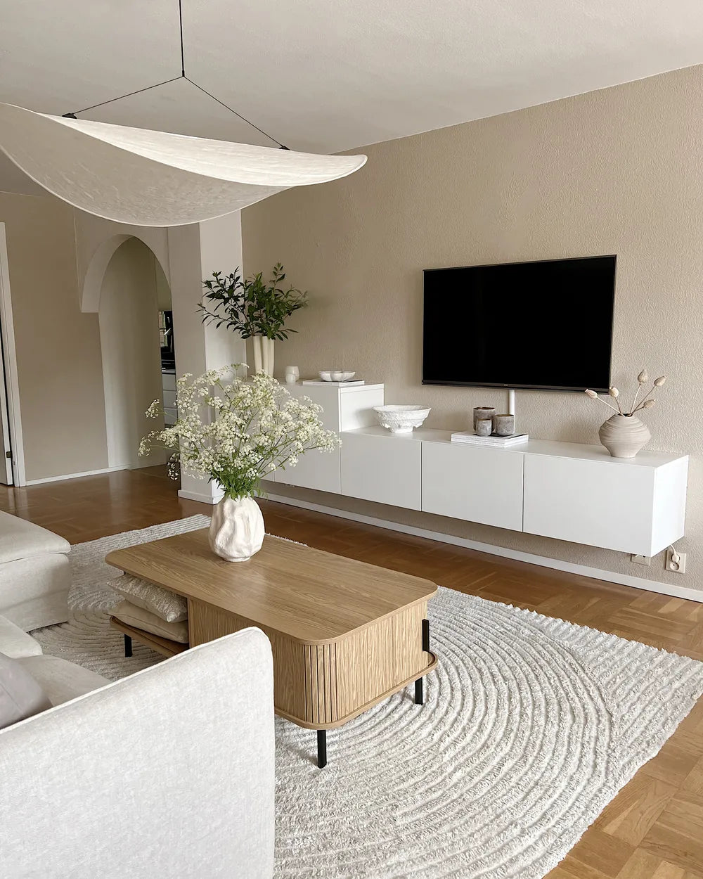 BRADLEY ブラッドリー コーヒーテーブル ブラウン 引き戸付き 収納テーブル MDF製 長方形 120×60×41cm