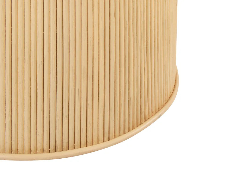 ILIOS イリオス コーヒーテーブル 2点セット ラウンド ラタン ナチュラル仕上げ 80×80×45cm・60×60×39cm