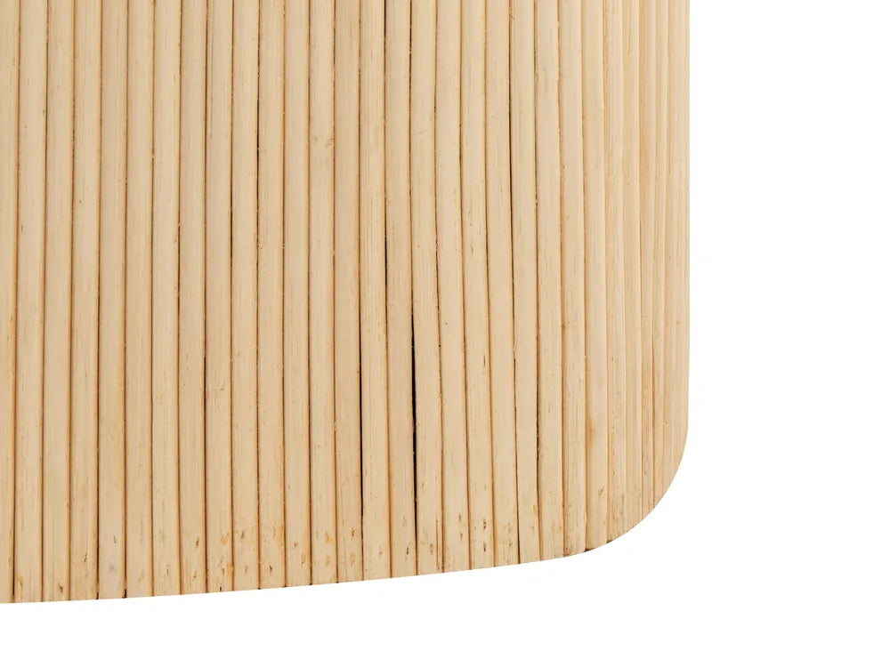 SALANTI サランティ コーヒーテーブル 2点セット ナチュラルラタン収納 ネストテーブル 不規則形 100×72×45cm・50×37×38cm