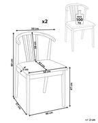 CRAIG 木製ダイニングチェア 2脚セット（ダークブラウン／ベージュ）