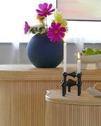 SALANTI サランティ コーヒーテーブル 2点セット ナチュラルラタン収納 ネストテーブル 不規則形 100×72×45cm・50×37×38cm