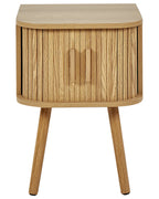 SELAH セラ ナイトテーブル 引き戸付き ブラウン