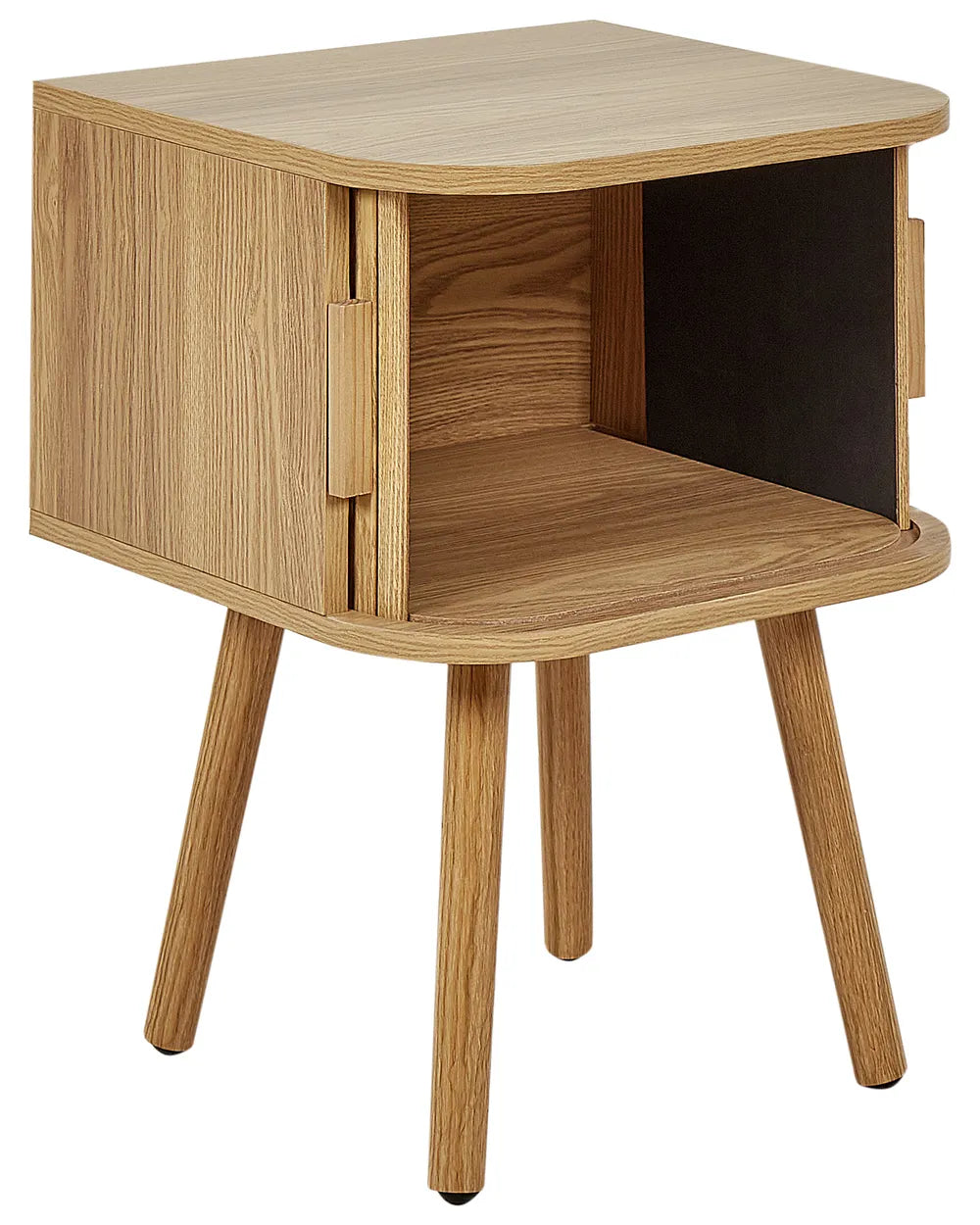 SELAH セラ ナイトテーブル 引き戸付き ブラウン