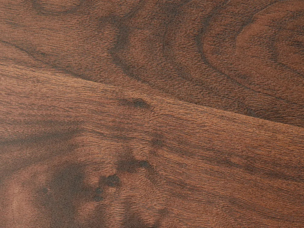 DACOMA ダコマ コーヒーテーブル ダークブラウン ラウンド MDF製 円柱脚