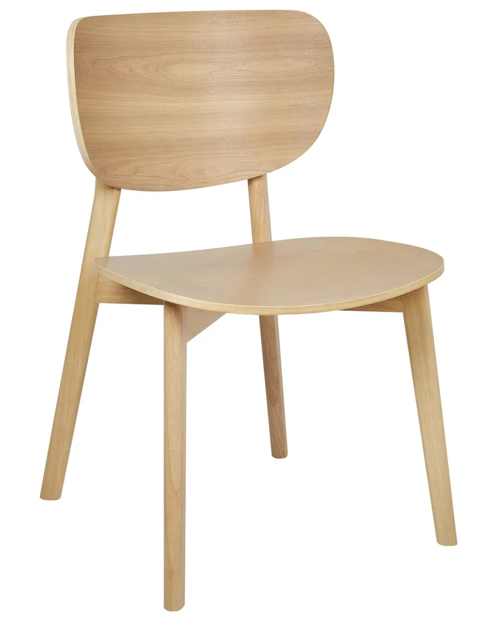 OVERLY 木製ダイニングチェア 2脚セット（ライトブラウン）