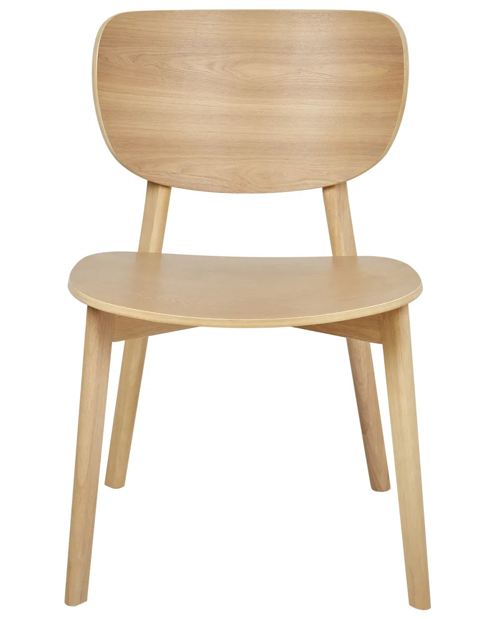 OVERLY 木製ダイニングチェア 2脚セット（ライトブラウン）