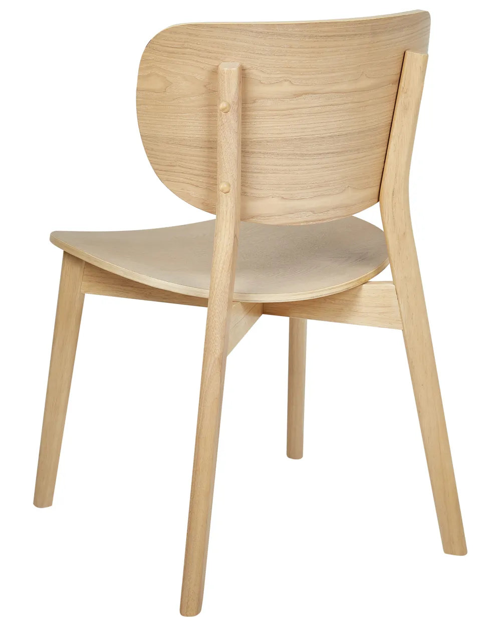 OVERLY 木製ダイニングチェア 2脚セット（ライトブラウン）