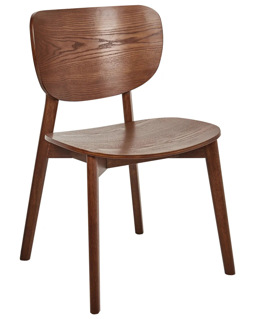 OVERLY 木製ダイニングチェア 2脚セット（ブラウン）