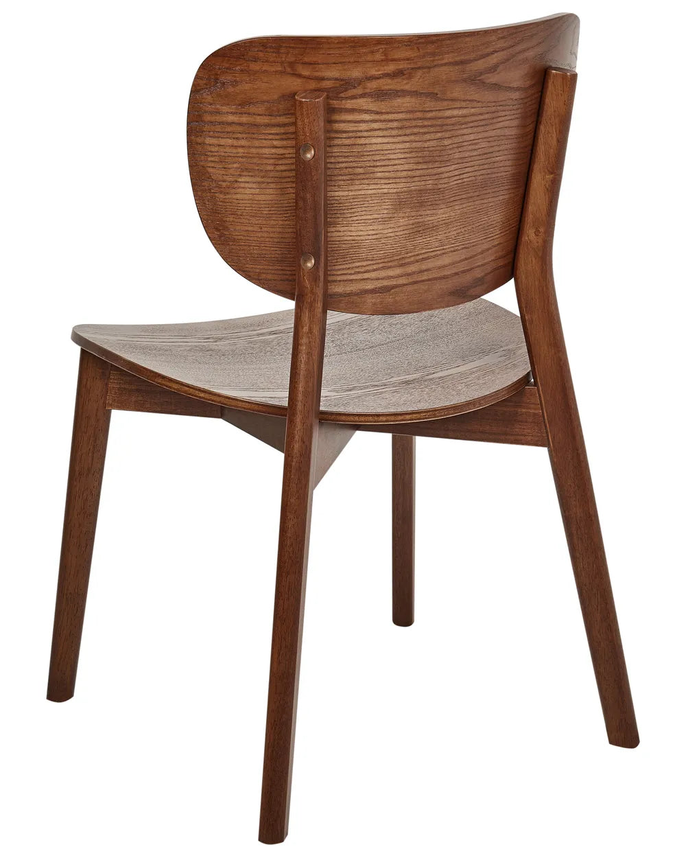 OVERLY 木製ダイニングチェア 2脚セット（ブラウン）