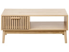 LYNWOOD リンウッド コーヒーテーブル 収納付き 引き出し・棚付き 長方形 MDF製 ライトブラウン 100×50×43cm