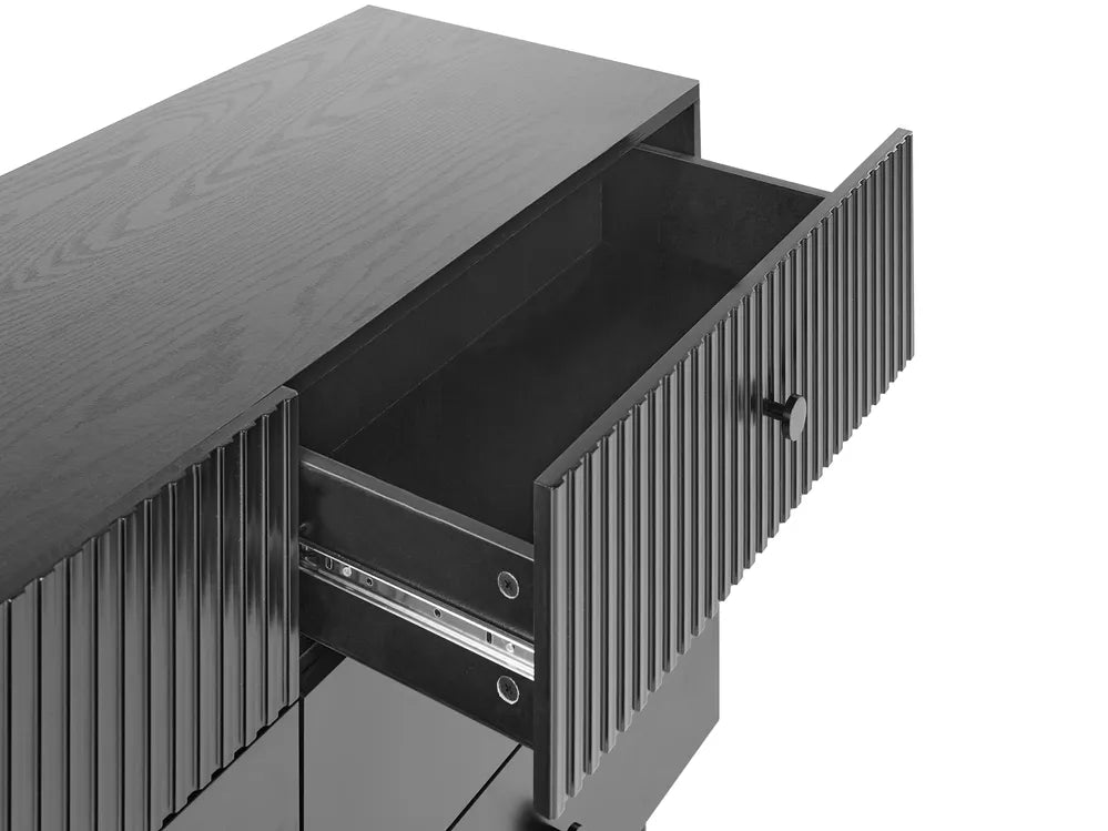 COVENTRY チェスト タンス 6段引き出し ブラック 縦溝（フルーテッド）フロント モダン収納キャビネット