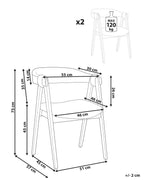 伝統的スタイル ダイニングチェア 2脚セット