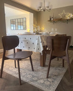 OVERLY 木製ダイニングチェア 2脚セット（ブラウン）