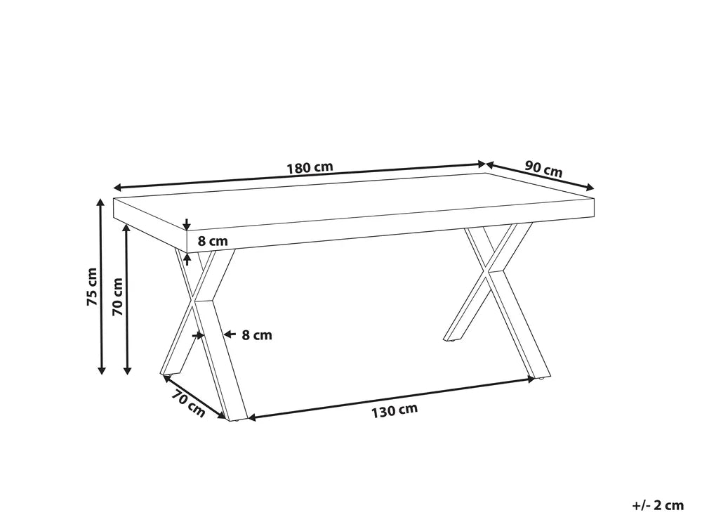 CLIFTON ダイニングテーブル ダークブラウン 180×90cm パイン材