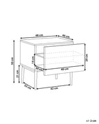 BLYTHE ブライス ナイトテーブル 1引き出し ライブドフロント ナチュラルアッシュ材 48×40×50cm