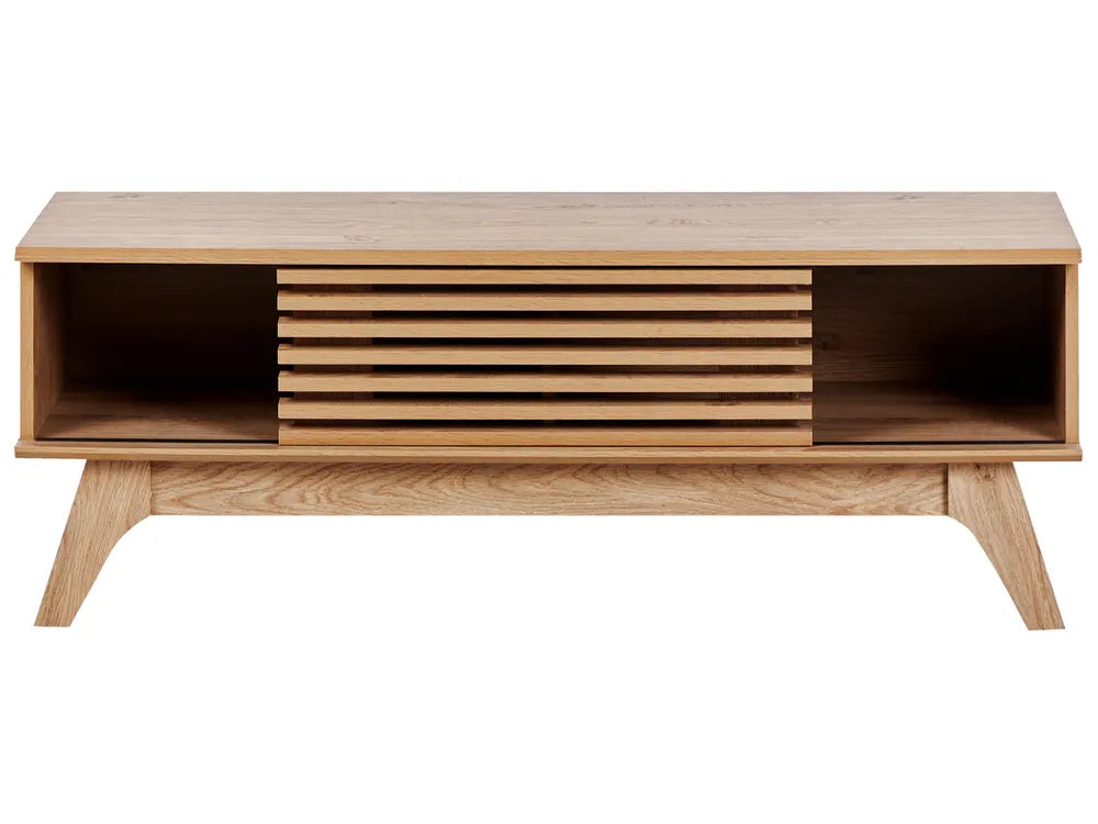 TOLEDO テレビボード ブラウン レトロ調 木製テレビ台 スライド扉 幅120cm