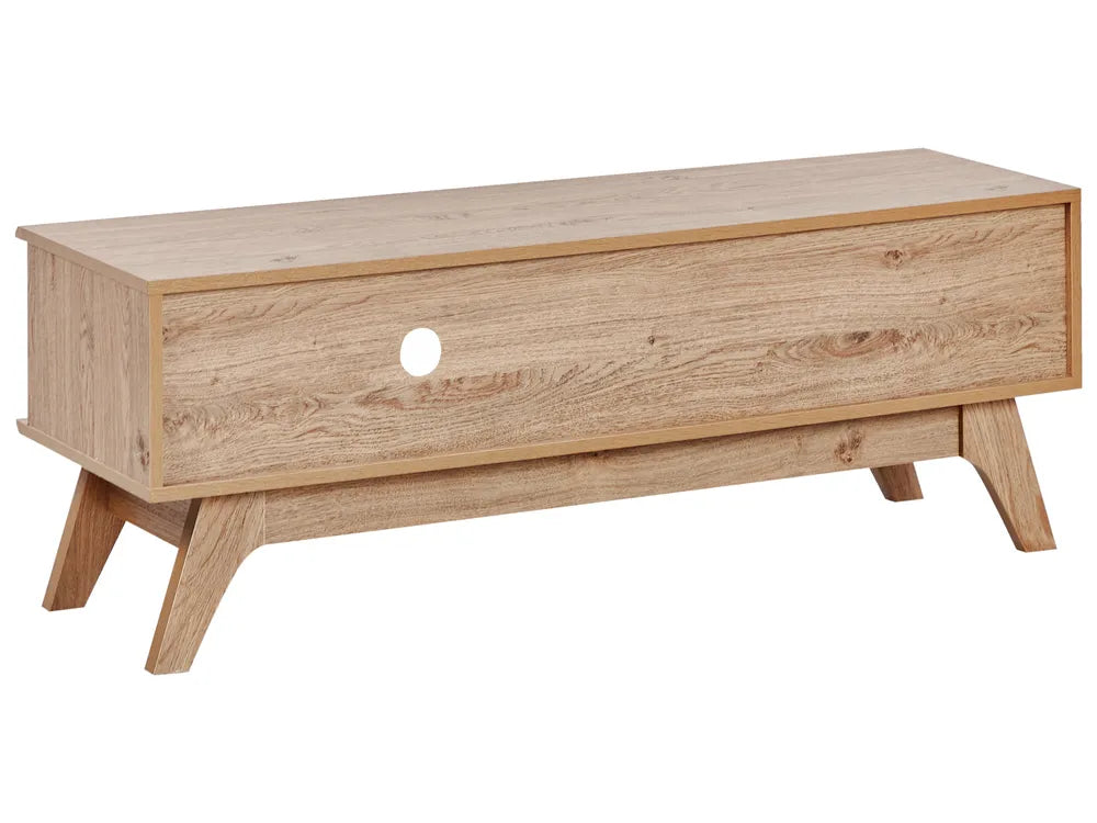 TOLEDO テレビボード ブラウン レトロ調 木製テレビ台 スライド扉 幅120cm