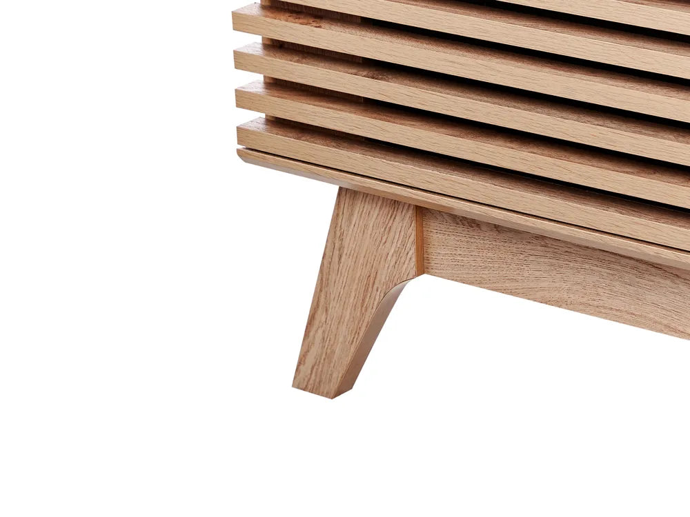 TOLEDO テレビボード ブラウン レトロ調 木製テレビ台 スライド扉 幅120cm