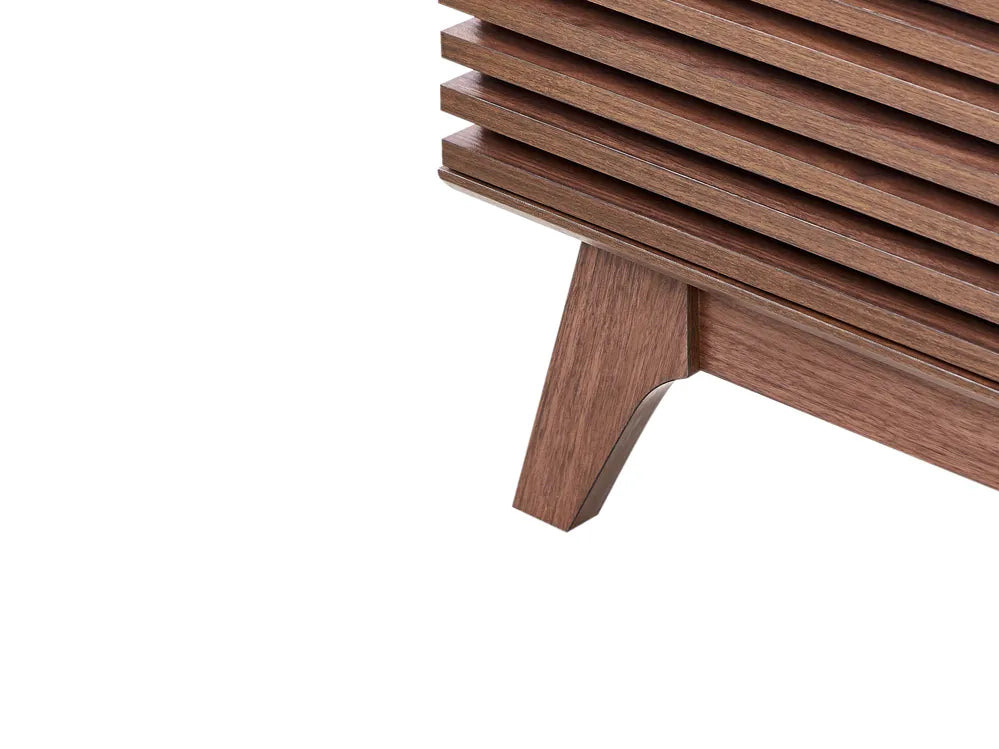 TOLEDO テレビボード ダークブラウン レトロ調 木製テレビ台 スライド扉・配線収納付き 耐荷重80kg