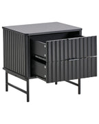 Glastonbury グラストンベリー ナイトテーブル 2引き出し ブラック