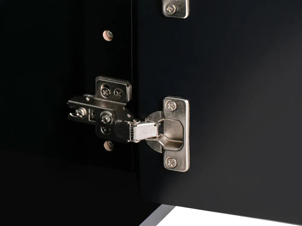 GLASTONBURY テレビボード ブラック 幅140cm｜レトロ調 収納棚付き TV台 配線管理対応