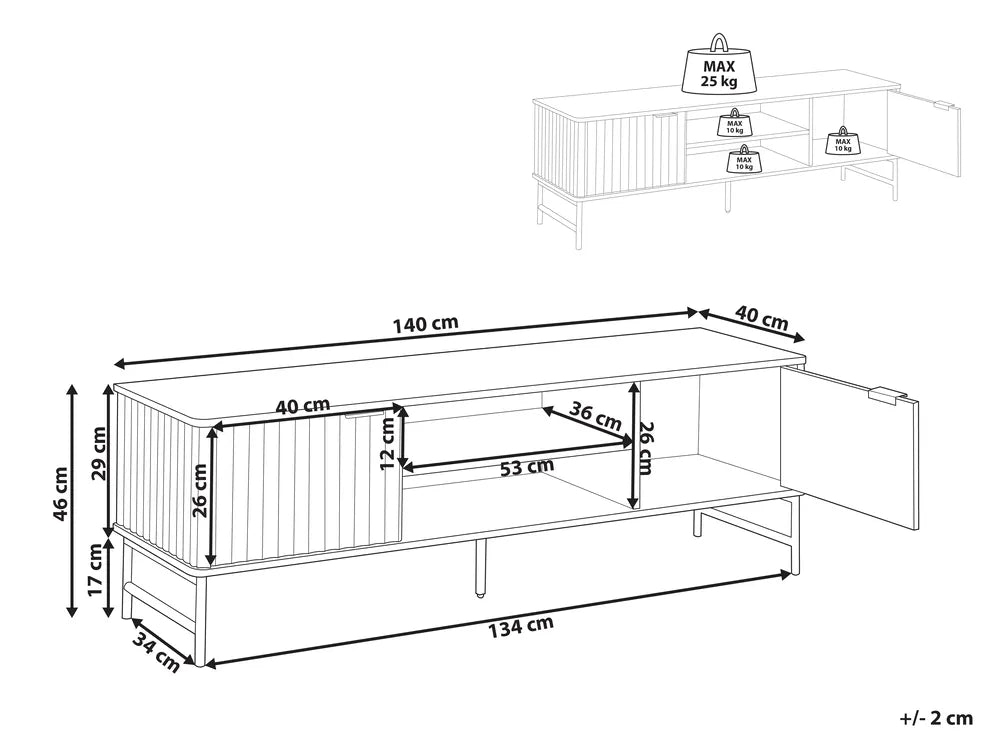GLASTONBURY テレビボード ブラック 幅140cm｜レトロ調 収納棚付き TV台 配線管理対応
