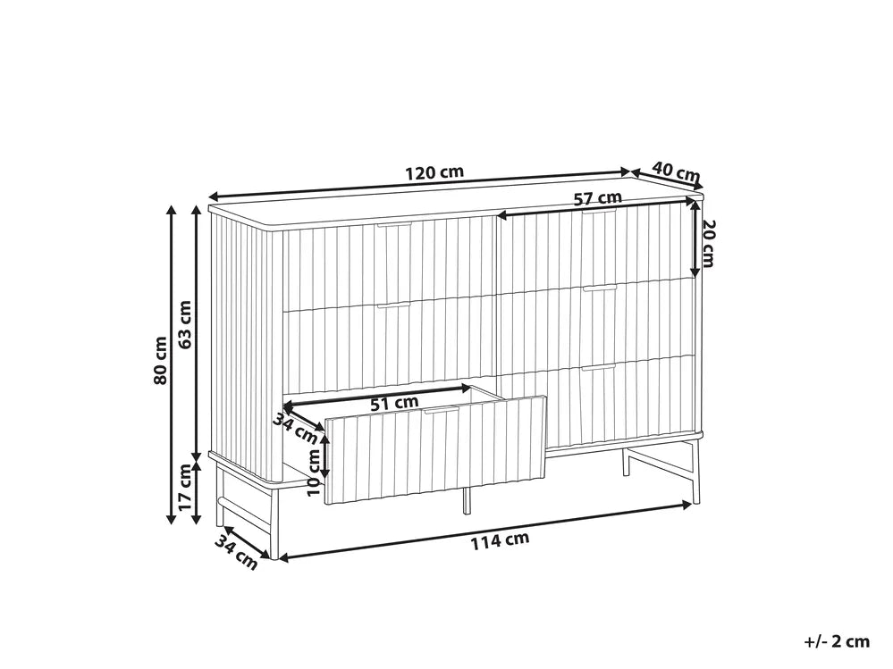 モダン 6段チェスト 大理石調天板 メタル脚付き 収納キャビネット