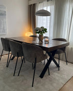 CLIFTON ダイニングテーブル ダークブラウン 180×90cm パイン材