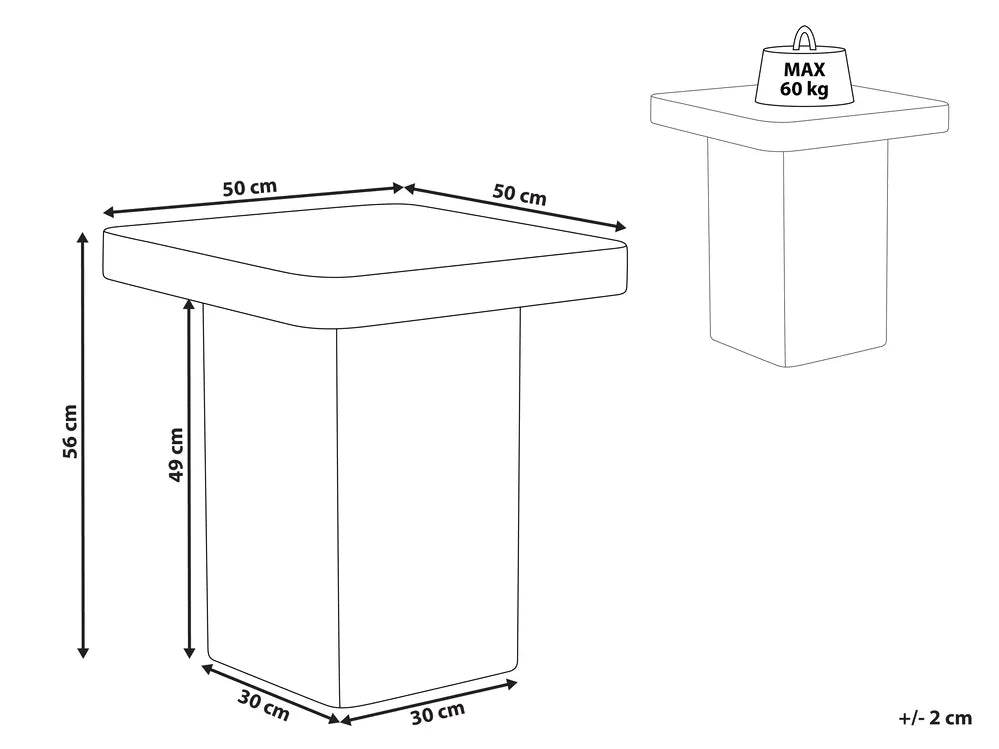 DUSON デュソン テーブル 2点セット トラバーチン調 コーヒーテーブル＋サイドテーブル