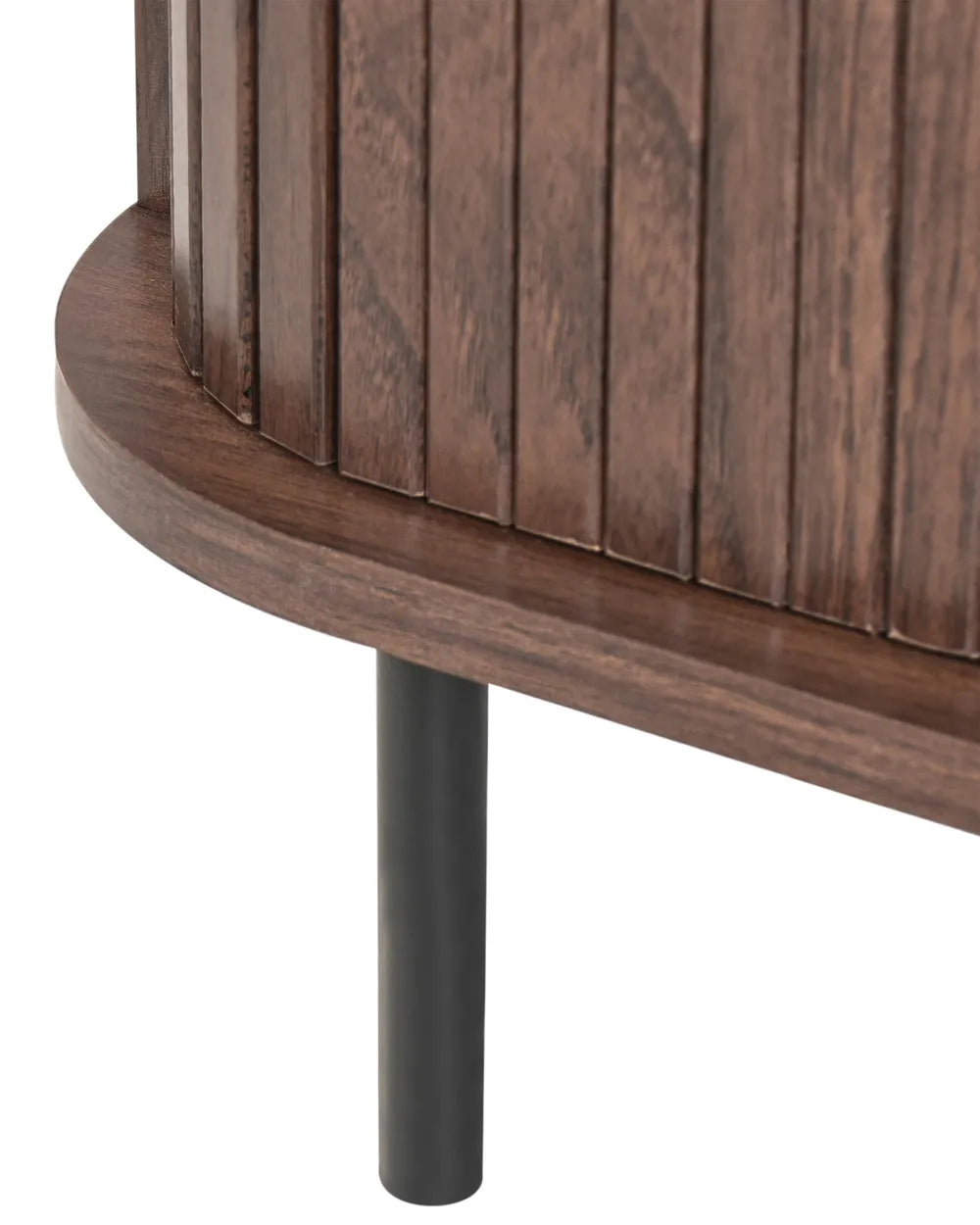 BRADLEY ブラッドリー ナイトテーブル ダークブラウン 引き戸付き レトロ収納 MDF・パイン材 40×30×55cm