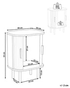 BRADLEY ブラッドリー ナイトテーブル ダークブラウン 引き戸付き レトロ収納 MDF・パイン材 40×30×55cm