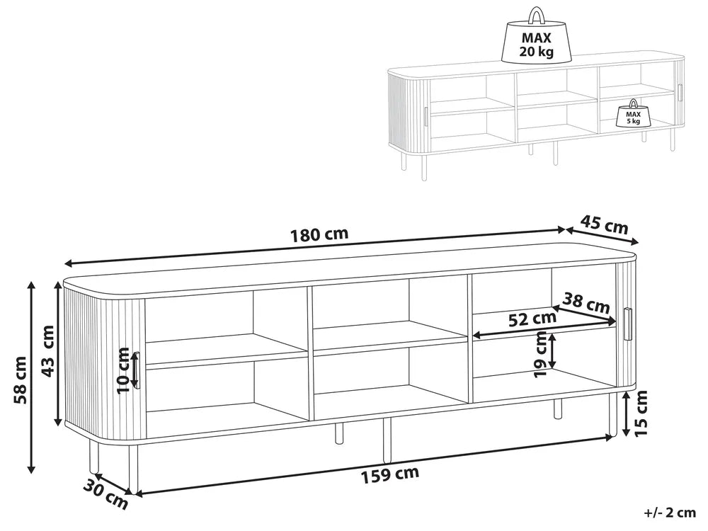 BRADLEY テレビボード ダークブラウン 幅180cm｜レトロ調 ルーバー引き戸 収納付き TV台 配線穴付き