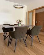 BUSCOT ダイニングテーブル コンクリート調 グレー 160×90cm