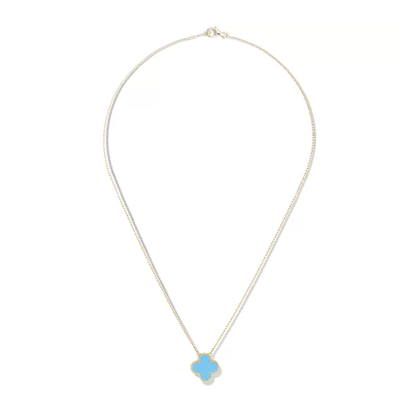 18K Vintage Clover Agent Pendant Necklace