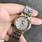 DEVILLE PRESTIGE 27MM QUARTZ GOLD STEEL MOP DIAL